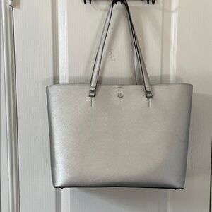 Ralph Lauren Metallic Silver Tote